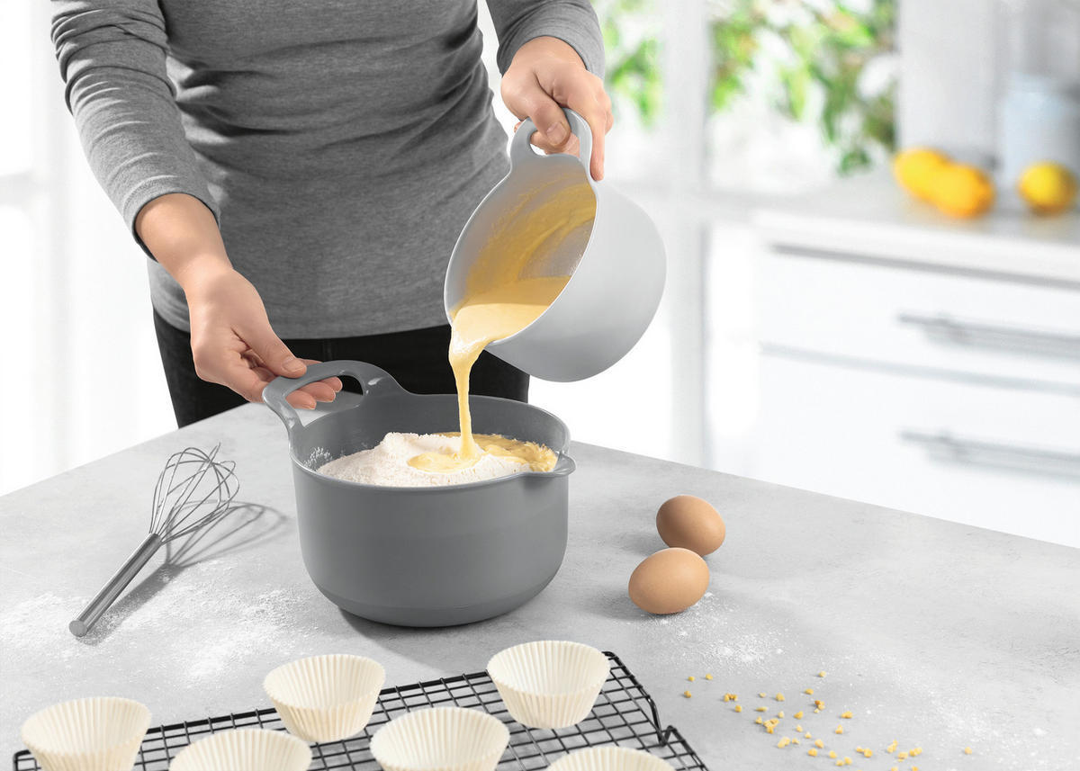 SCHÜSSELSET GOURMETmaxx 4-teilig  - Grau, Basics, Kunststoff (21/15/21cm) - GOURMETMAXX