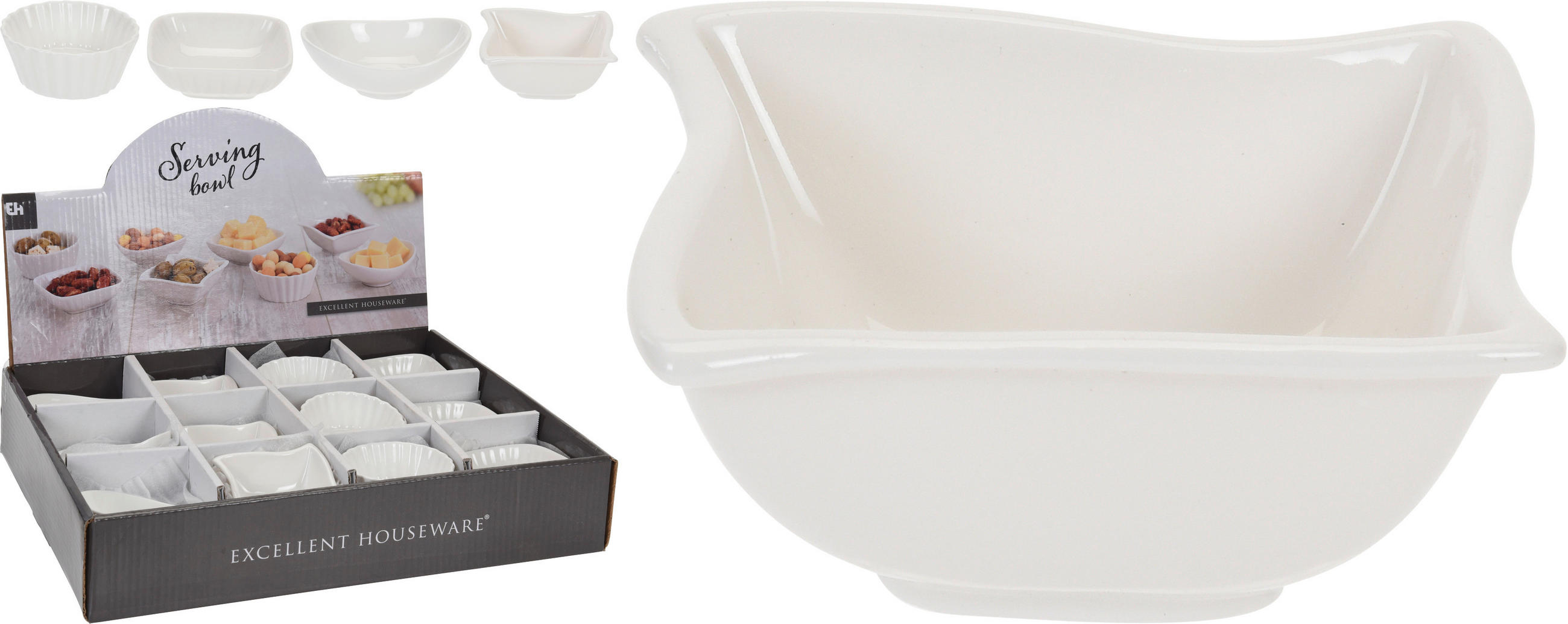 SNACKSSKÅL   - vit, Klassisk, keramik (7,2/3,4cm)