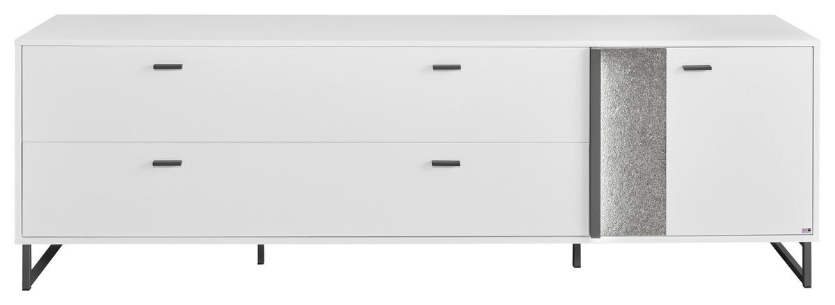TV-ELEMENT - Dunkelgrau/Weiß, Design, Holzwerkstoff/Stein (213,7/66,5/43,8cm) - SetOne by Musterring