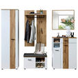 GARDEROBE 5-teilig  in 247/202/38 cm  - Eichefarben/Anthrazit, Basics, Glas/Holzwerkstoff (247/202/38cm) - Xora