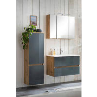 BADEZIMMER  in 120 cm  - Weiss/Eichefarben, Konventionell, Glas/Holzwerkstoff (120cm) - Held