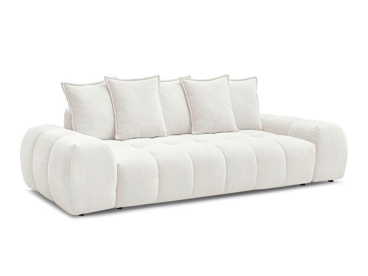 3-SITZER-SOFA EVEREST Struktur Weiß  - Schwarz/Weiß, MODERN, Kunststoff/Textil (278/90/115cm)
