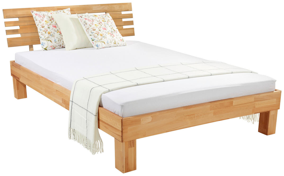 BETT 140/200 cm  in Kernbuche  - Kernbuche, KONVENTIONELL, Holz (140/200cm) - Boxxx