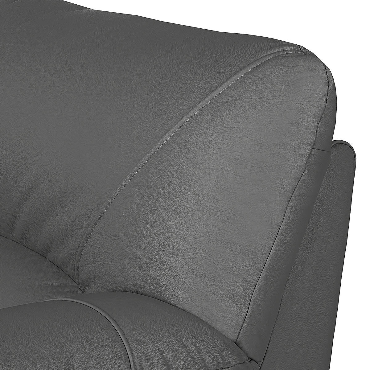 SCHLAFSOFA in Leder Anthrazit  - Anthrazit/Schwarz, Design, Leder/Kunststoff (205/92/85cm) - Livetastic
