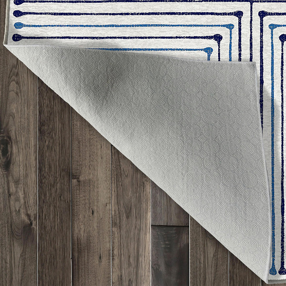 FLACHWEBETEPPICH Wohnzimmer 100/300 cm Kece-Fr67 Blau rechteckig  - Blau, Basics, Kunststoff (100/300cm)