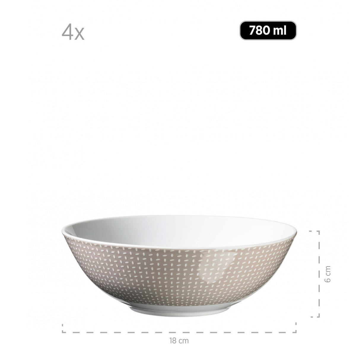 KOMBISERVICE Kitchen Time 16-teilig  - Beige, Basics, Keramik - Mäser