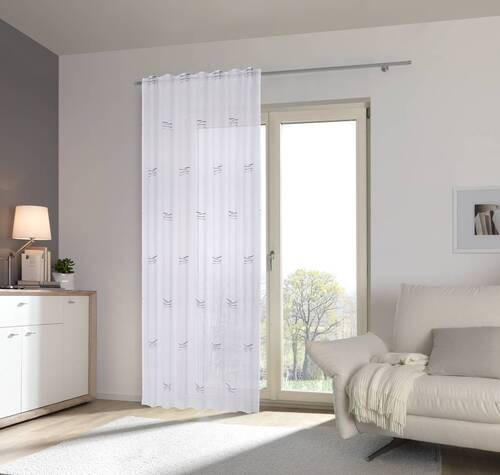 GOTOVA ZAVJESA siva, bijela  140/245 cm  - bijela/siva, Konvencionalno, tekstil (140/245cm) - Esposa
