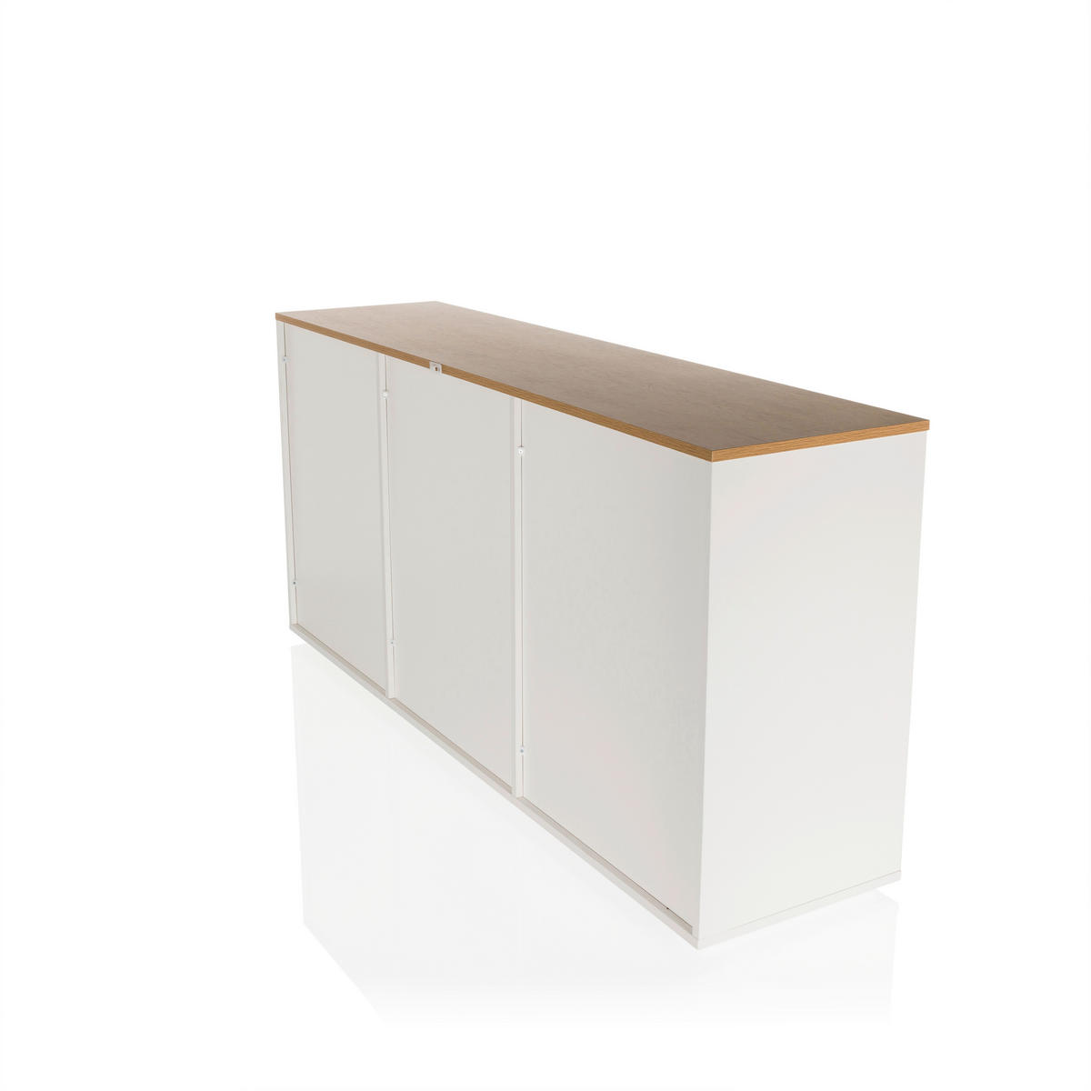 SIDEBOARD  in 160/76/40 cm  - Eichefarben/Weiß, MODERN, Holzwerkstoff (160/76/40cm) - MID.YOU