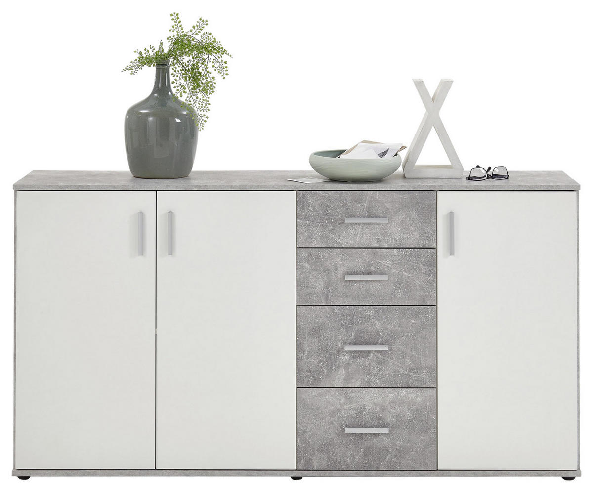 KOMMODE  in 160/83/35 cm  - Silberfarben, KONVENTIONELL, Holzwerkstoff/Kunststoff (160/83/35cm) - MID.YOU