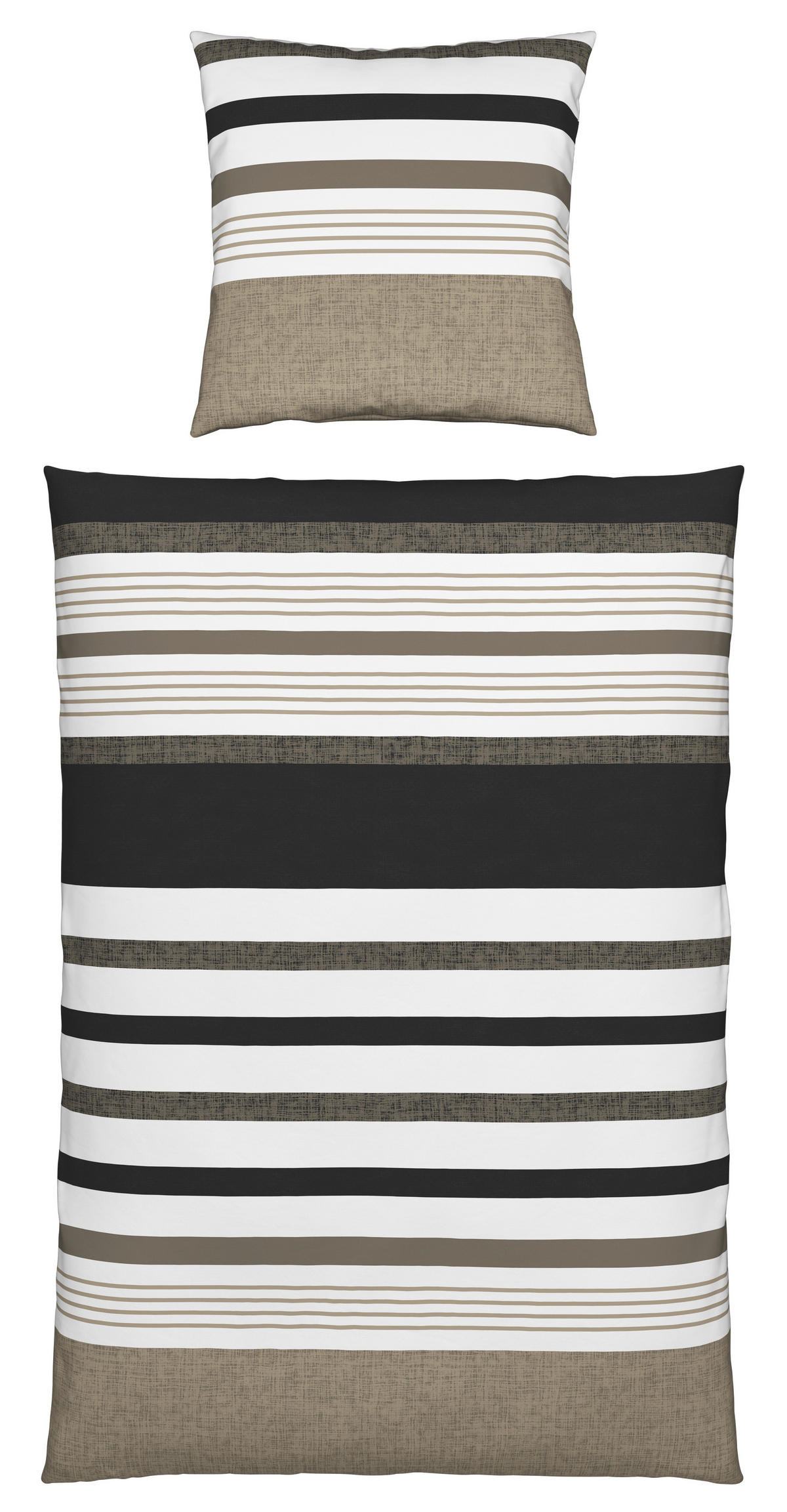 BETTWÄSCHE Elis Renforcé 135/200 cm  - Taupe, KONVENTIONELL, Textil (135/200cm) - Novel