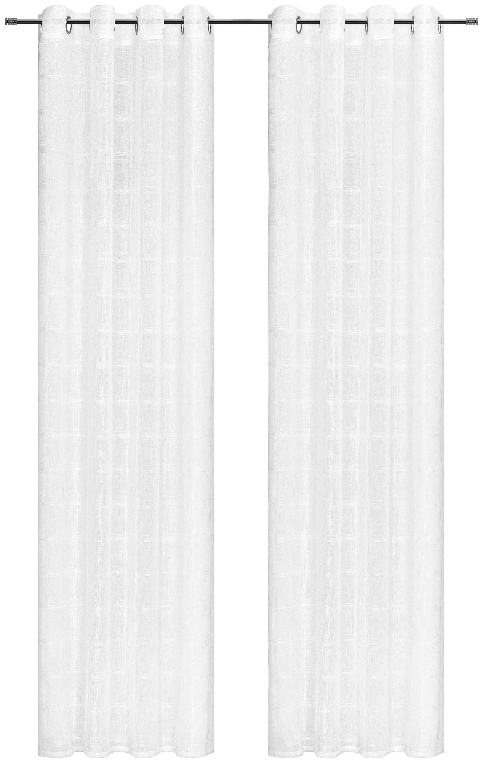 ÖSENSCHAL RUTIG transparent 135/245 cm   - Weiß, Design, Textil (135/245cm) - Esposa