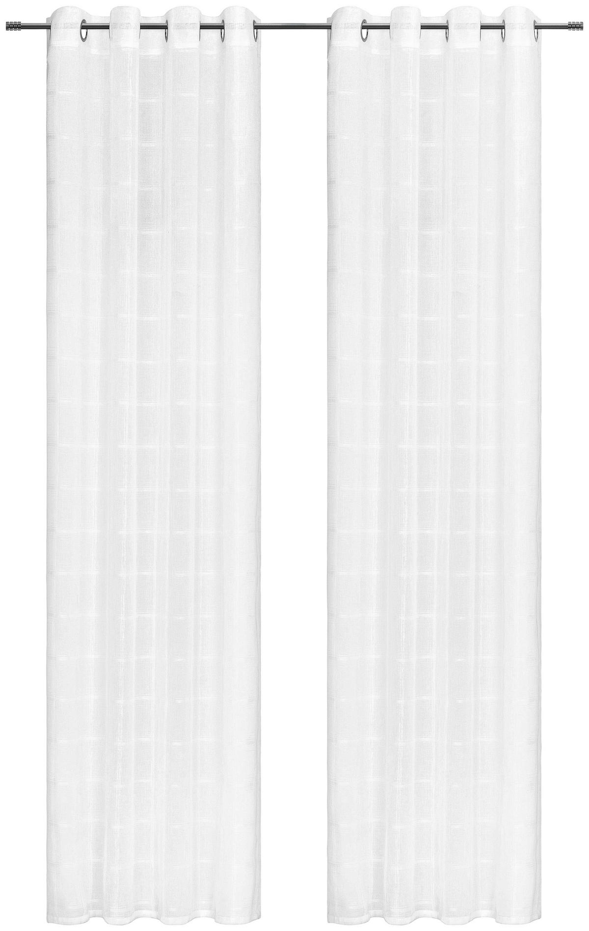 ÖSENSCHAL RUTIG transparent 135/245 cm   - Weiß, Design, Textil (135/245cm) - Esposa