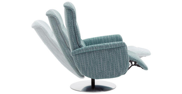 RELAXSESSEL in Textil Petrol  - Edelstahlfarben/Petrol, Design, Textil/Metall (71/112/83cm) - Dieter Knoll