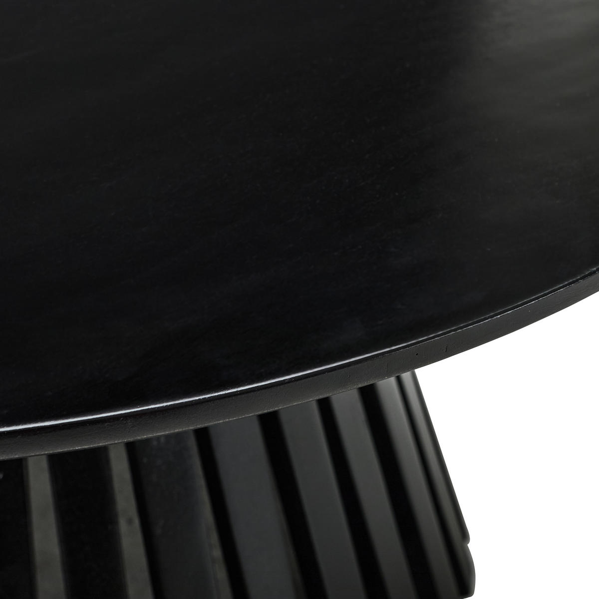 COUCHTISCH Mangoholz vollmassiv 80/40/80 cm rund Schwarz  - Schwarz, KONVENTIONELL, Holz (80/40/80cm) - Livetastic