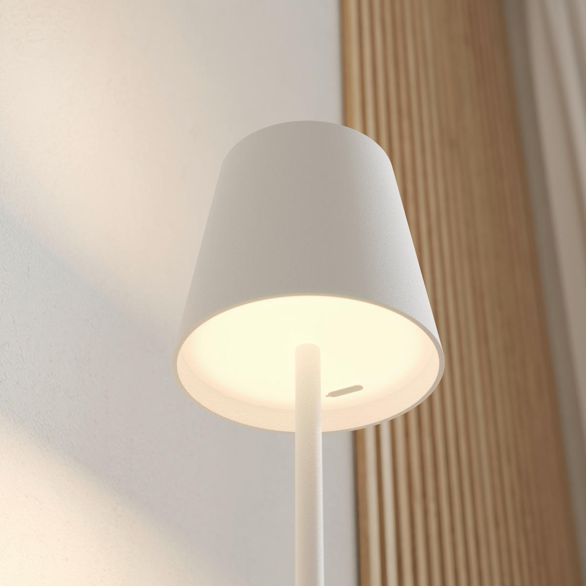 PORTABEL GOLVLAMPA Lauderdale 22/130 cm    - vit, Design, metall/plast (22/130cm) - Novel