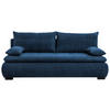SCHLAFSOFA in Webstoff, Plüsch Dunkelblau  - Schwarz/Dunkelblau, Konventionell, Textil (203/72-96/98cm) - Novel