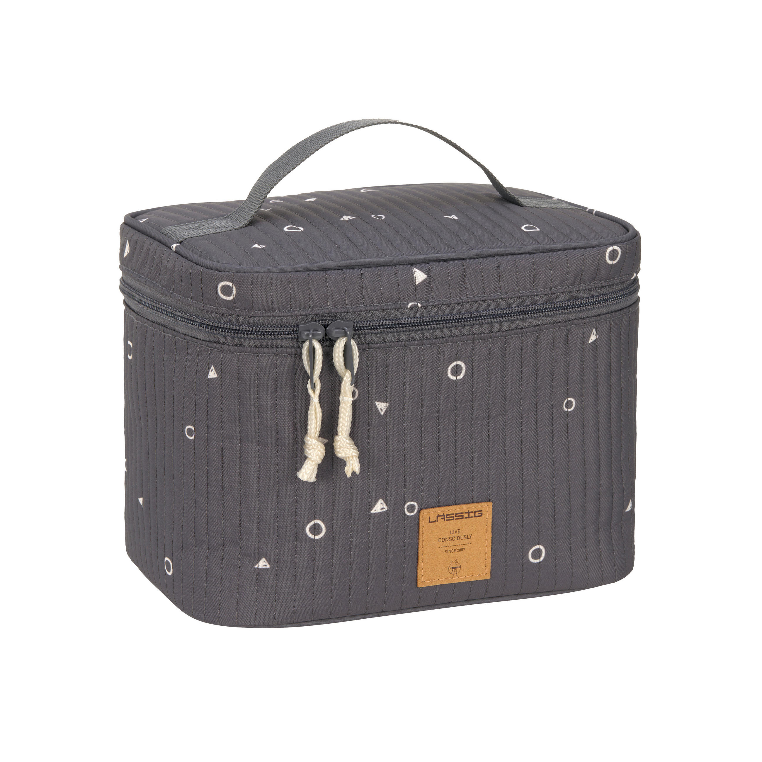 WICKELTASCHE  - Anthrazit, Basics, Textil (18/18/24,5cm) - Lässig