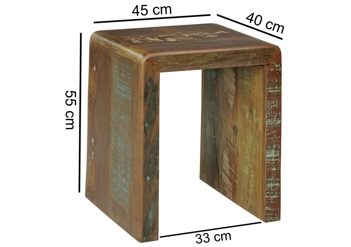 POMOĆNI STOLIĆ smeđa  drvo   - smeđa, Design, drvo (40/45/55cm) - MID.YOU