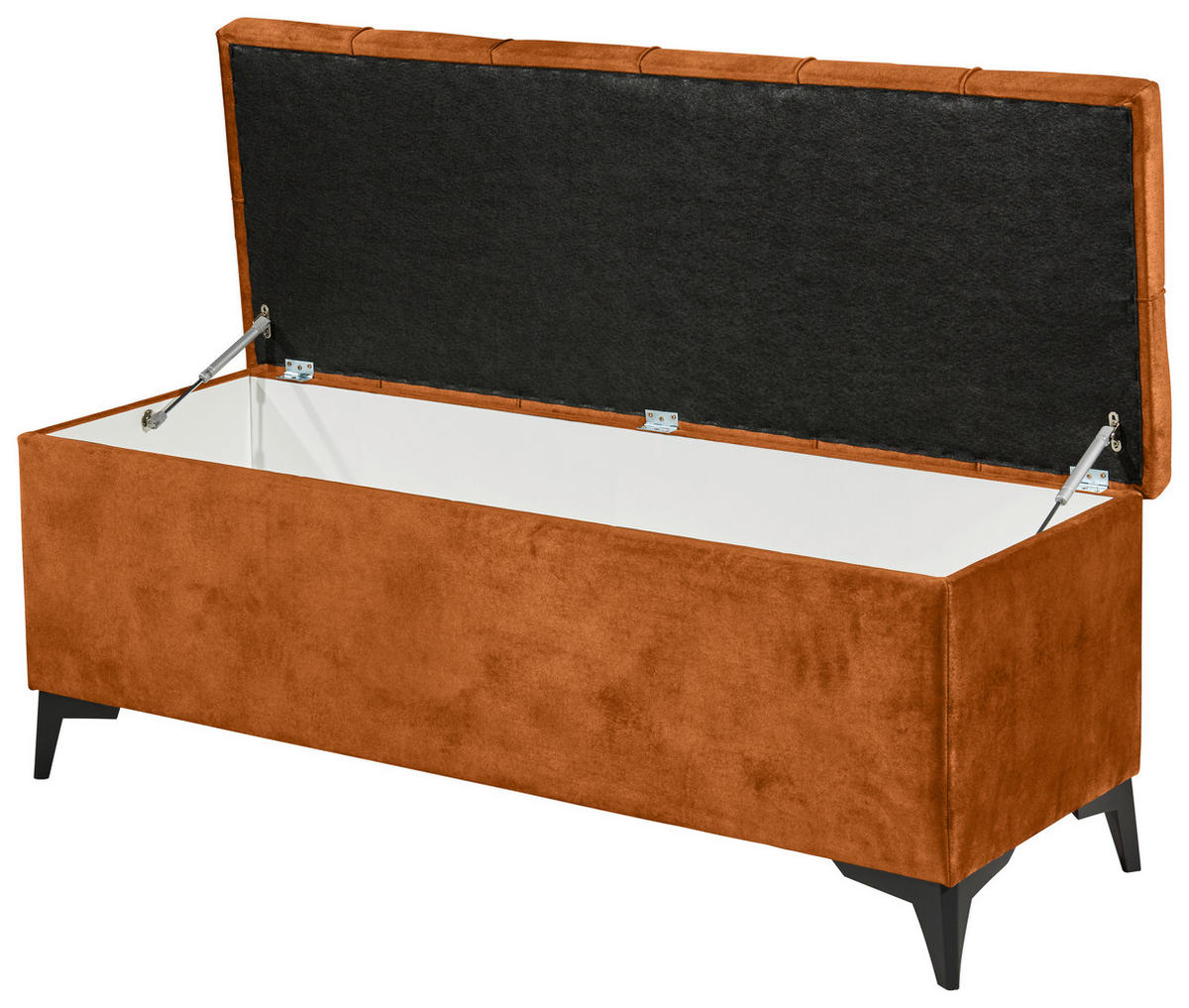 BETTBANK 139/58/50 cm   - Cognac/Schwarz, Konventionell, Kunststoff/Textil (139/58/50cm) - Modante