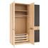 KLEIDERSCHRANK in massiv Eiche Dunkelbraun, Eichefarben - Eichefarben/Dunkelbraun, Design, Glas/Holz (253,2/224,8/62cm) - Novel KLEIDERSCHRANK in massiv Eiche Dunkelbraun, Eichefarben - Eichefarben/Dunkelbraun, Design, Glas/Holz (253,2/224,8/62cm) - Novel