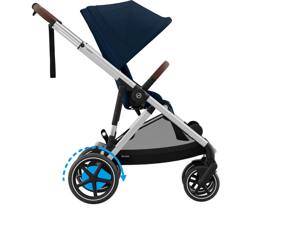 KINDERWAGEN  EGAZELLE S  Ocean Blue  - Silberfarben, Basics, Kunststoff/Metall (94.5/66/100cm) - cybex GOLD