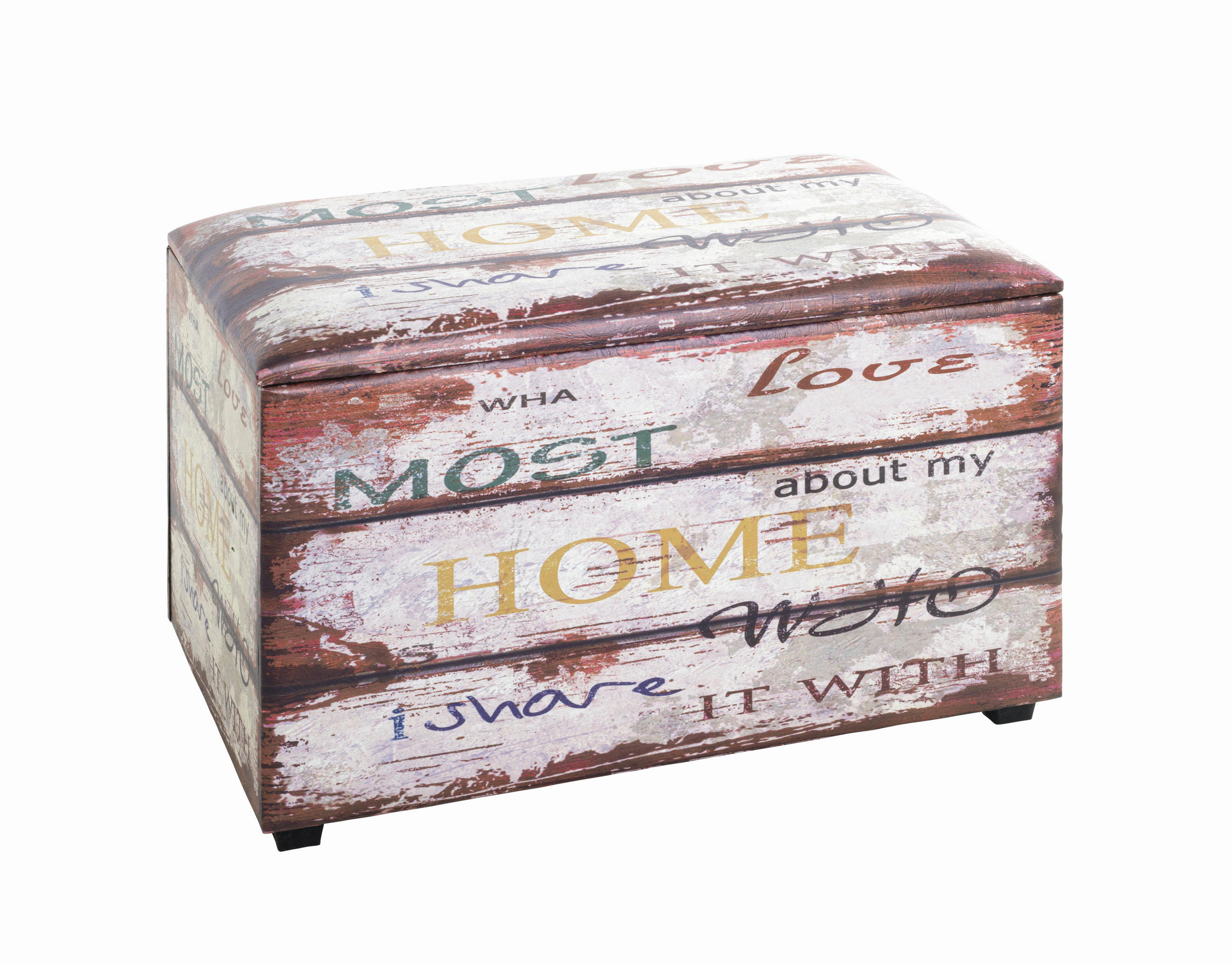 TRUHENBANK 65/42/40 cm Braun, Weiß  - Schwarz/Braun, Basics, Kunststoff (65/42/40cm) - Landscape