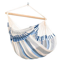 HÄNGESESSEL kingsize outdoor 140/170/210 cm  - Weiß/Dunkelblau, KONVENTIONELL, Holz/Textil (140/170/210cm) - La Siesta