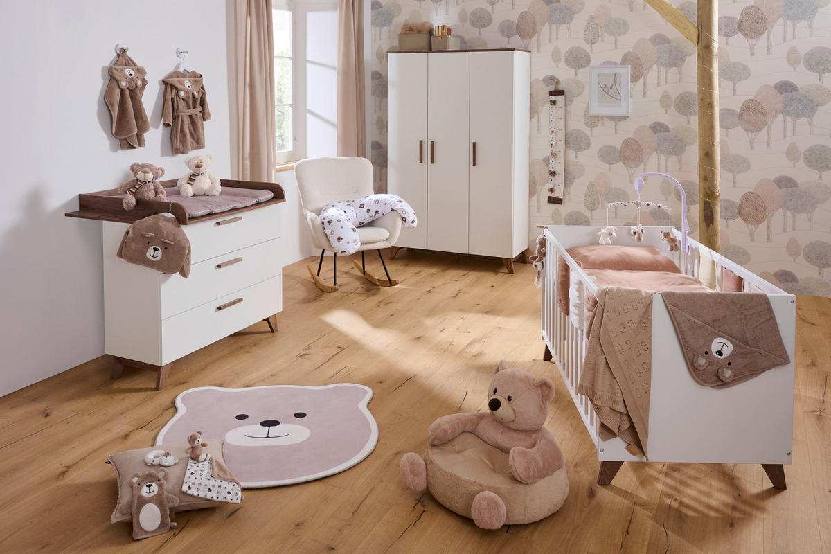 BABYZIMMER Emely 3-teilig  - Weiß, Basics, Holzwerkstoff - Jimmylee