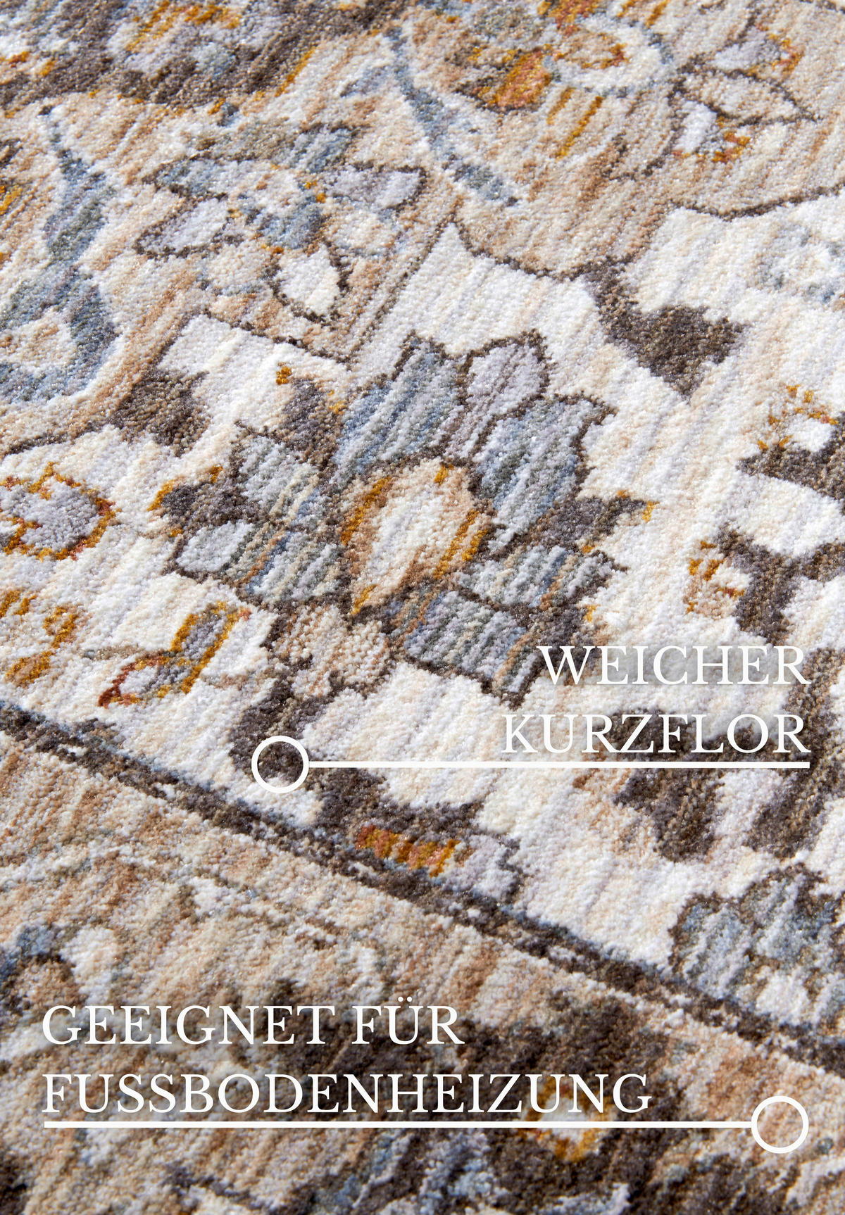 LÄUFER 80/190 cm Villeroy & Boch 1871 Creme, Multicolor  - Multicolor/Creme, Design, Kunststoff (80/190cm) - Villeroy & Boch