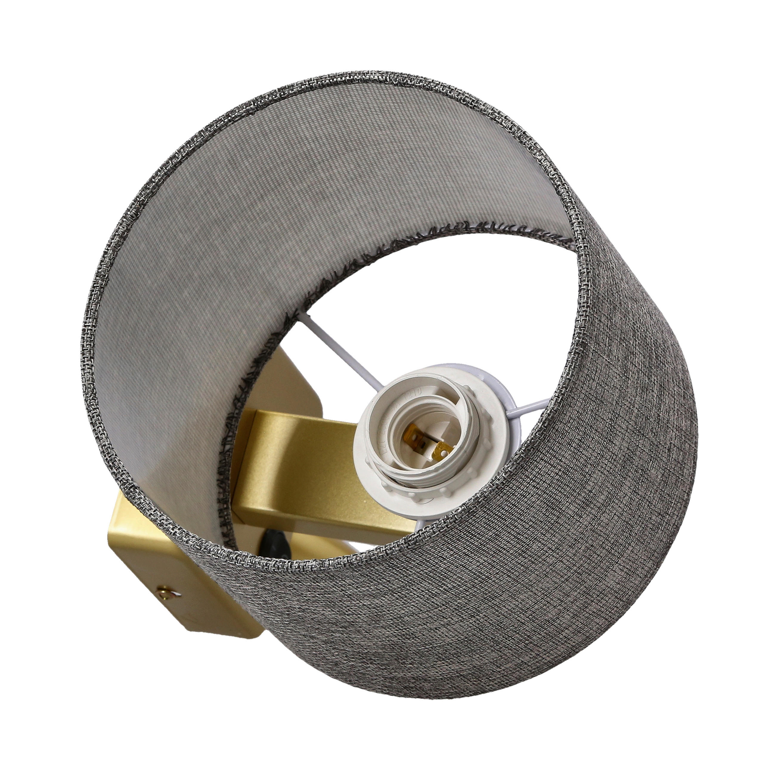 WANDLEUCHTE 18/22/44 cm   - Goldfarben/Grau, Basics, Kunststoff/Metall (18/22/44cm)