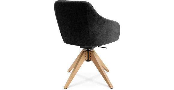 ARMLEHNSTUHL in Velours - Eichefarben/Graphitfarben, Design, Holz/Textil (58/82,5-85,2/60cm) - Johann Jakob