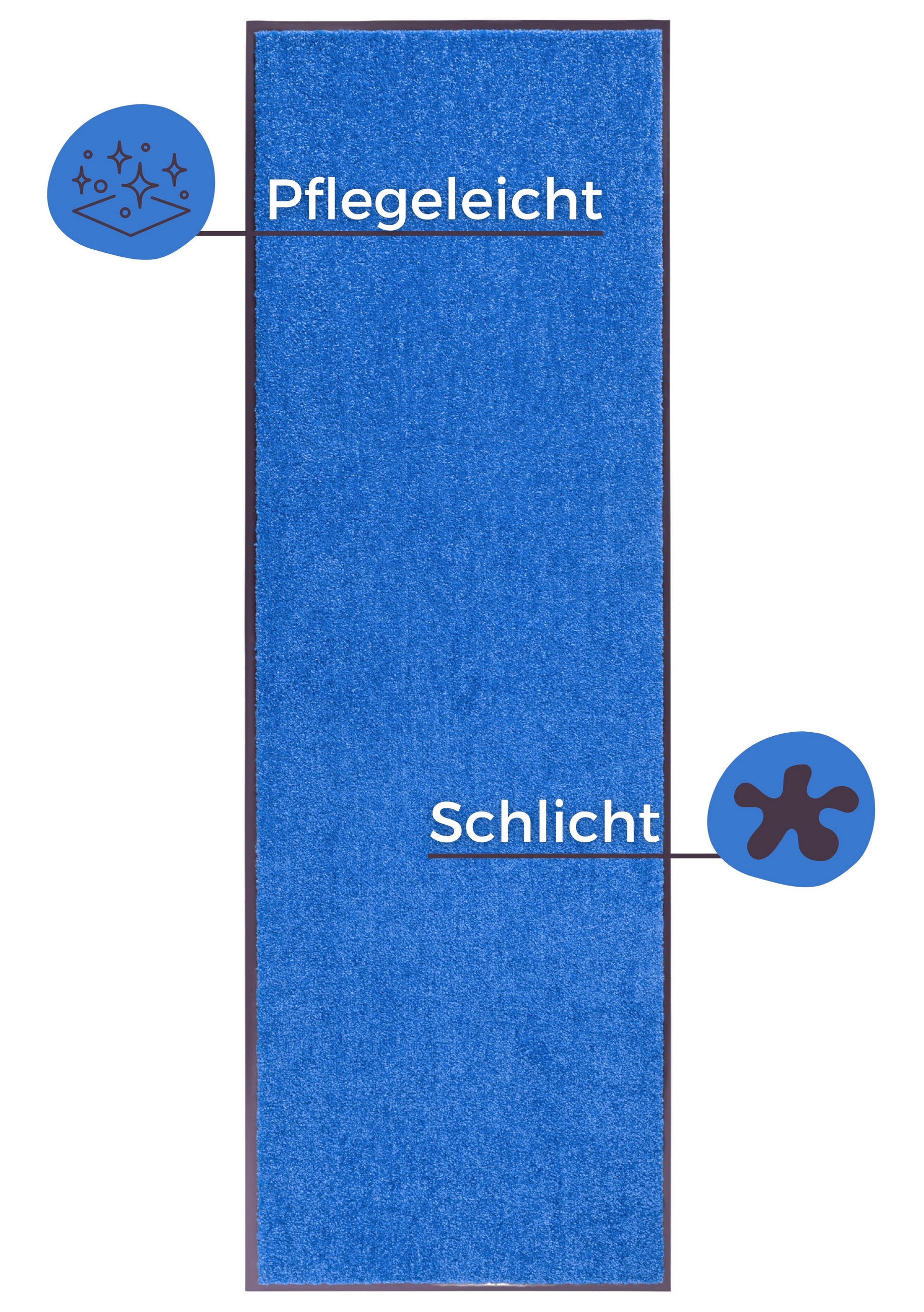 SCHMUTZFANGMATTE  60/180 cm  Blau  - Blau, Basics, Kunststoff/Textil (60/180cm)