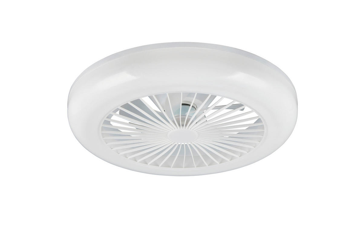 DECKENVENTILATOR - Transparent/Weiß, Basics, Kunststoff (45,0/14,0cm)