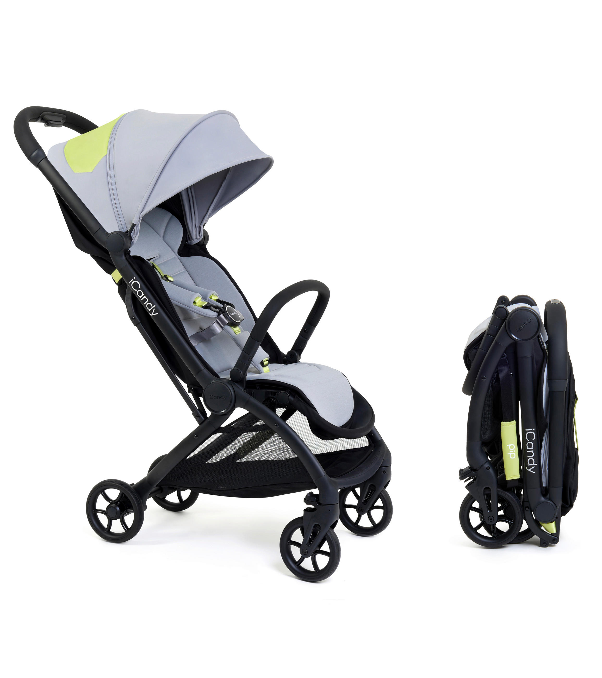 KIŠOBRAN KOLICA  PIP  - svijetlo siva/crna, Basics, tekstil/metal (104.5/44/67cm) - ICANDY