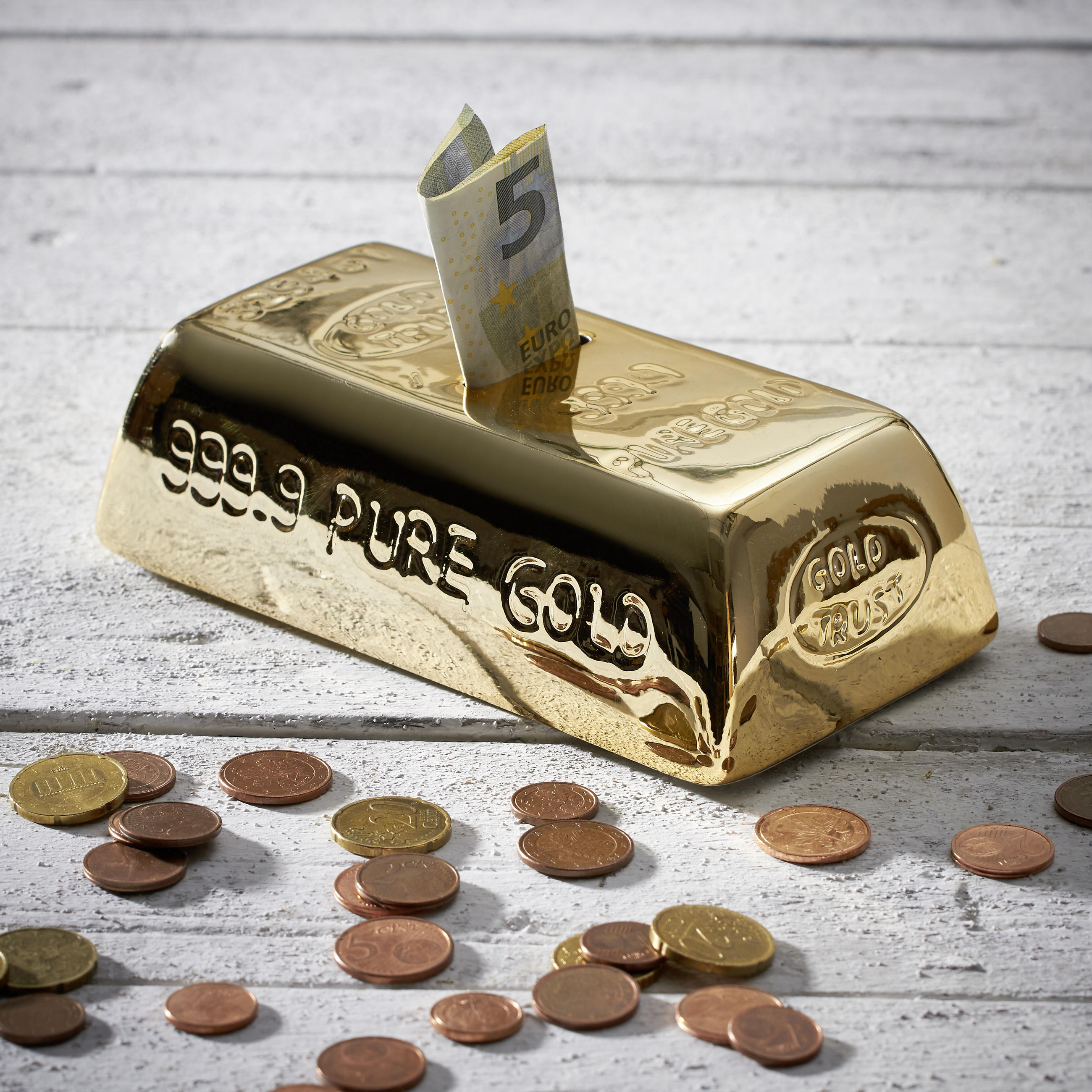 SPARDOSE - Goldfarben, Basics, Keramik (16/5/9cm)