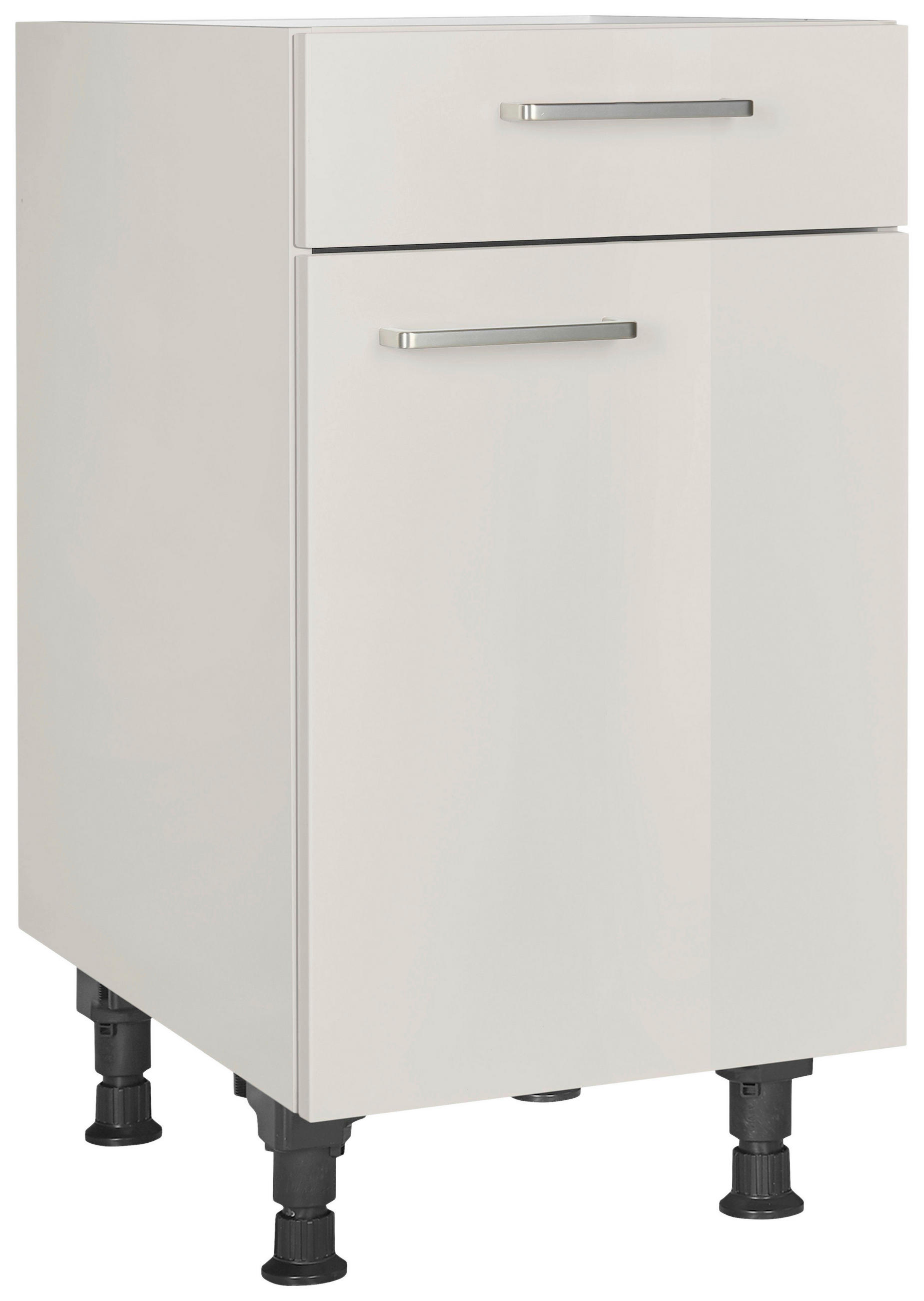 SCHUBKASTENUNTERSCHRANK 45/87/56 cm  in Hellgrau  - Edelstahlfarben/Hellgrau, MODERN, Holzwerkstoff/Metall (45/87/56cm) - Nobilia