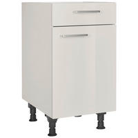 SCHUBKASTENUNTERSCHRANK 45/87/56 cm  in Hellgrau  - Edelstahlfarben/Hellgrau, MODERN, Holzwerkstoff/Metall (45/87/56cm) - Nobilia