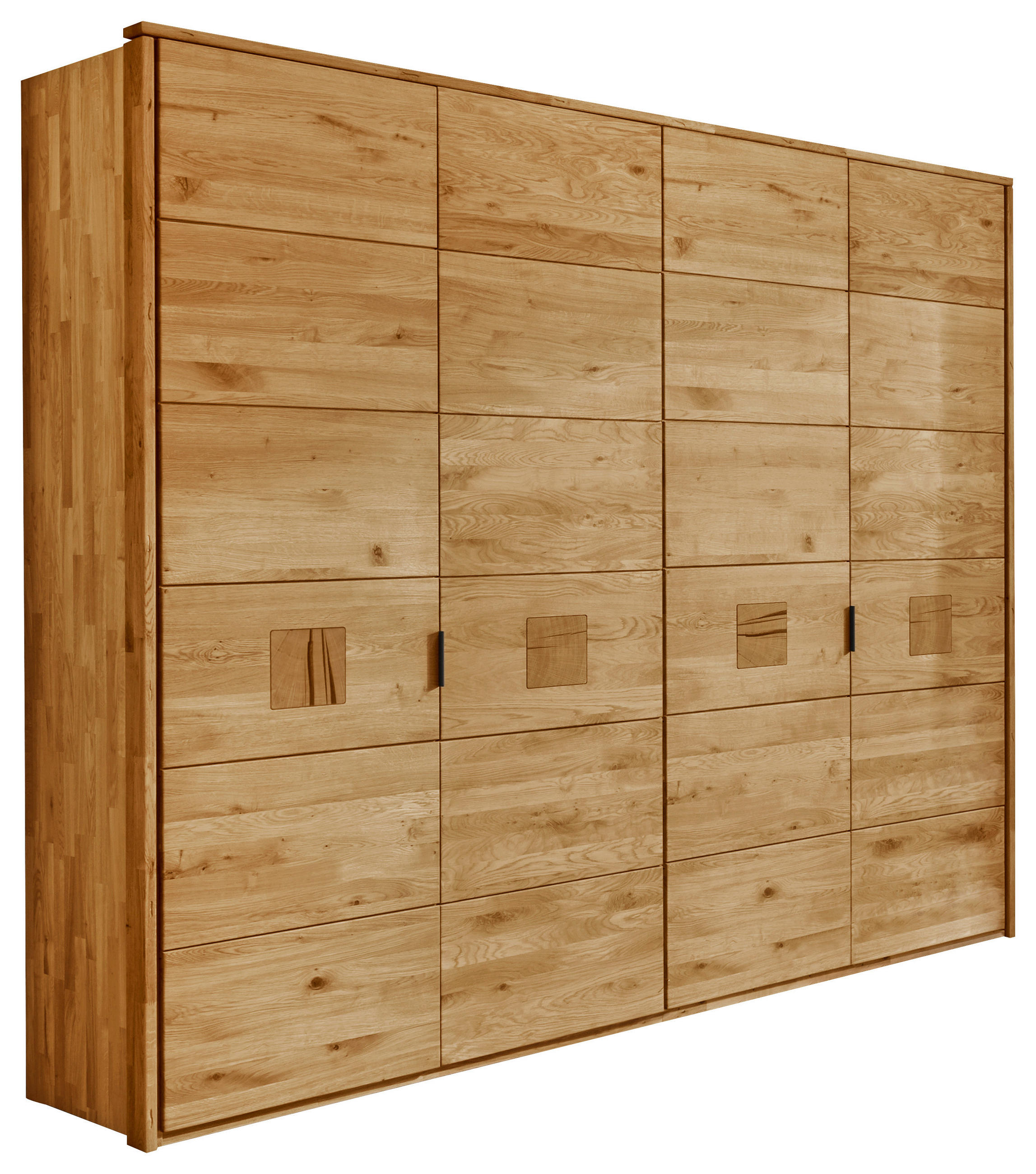 DREHTÜRENSCHRANK 245/218,5/60,4 cm,  in Eichefarben, 4 Tür(en)-türig  - Eichefarben/Anthrazit, Natur, Holz/Metall (245/218,5/60,4cm) - Valnatura