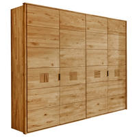 DREHTÜRENSCHRANK 245/218,5/60,4 cm,  in Eichefarben, 4 Tür(en)-türig  - Eichefarben/Anthrazit, Natur, Holz/Metall (245/218,5/60,4cm) - Valnatura