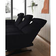 ECKSOFA  in Flachgewebe Schwarz  176-217/279-327 cm  - Schwarz, Design, Textil/Metall (176-217/279-327cm) - Dieter Knoll