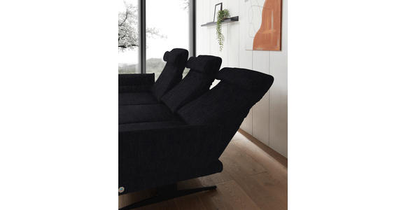 ECKSOFA  in Flachgewebe Schwarz  176-217/279-327 cm  - Schwarz, Design, Textil/Metall (176-217/279-327cm) - Dieter Knoll