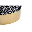 HOCKER in Holz, Metall, Textil Schwarz, Weiß, Goldfarben  - Goldfarben/Schwarz, KONVENTIONELL, Holz/Textil (35/42/35cm) - Xora