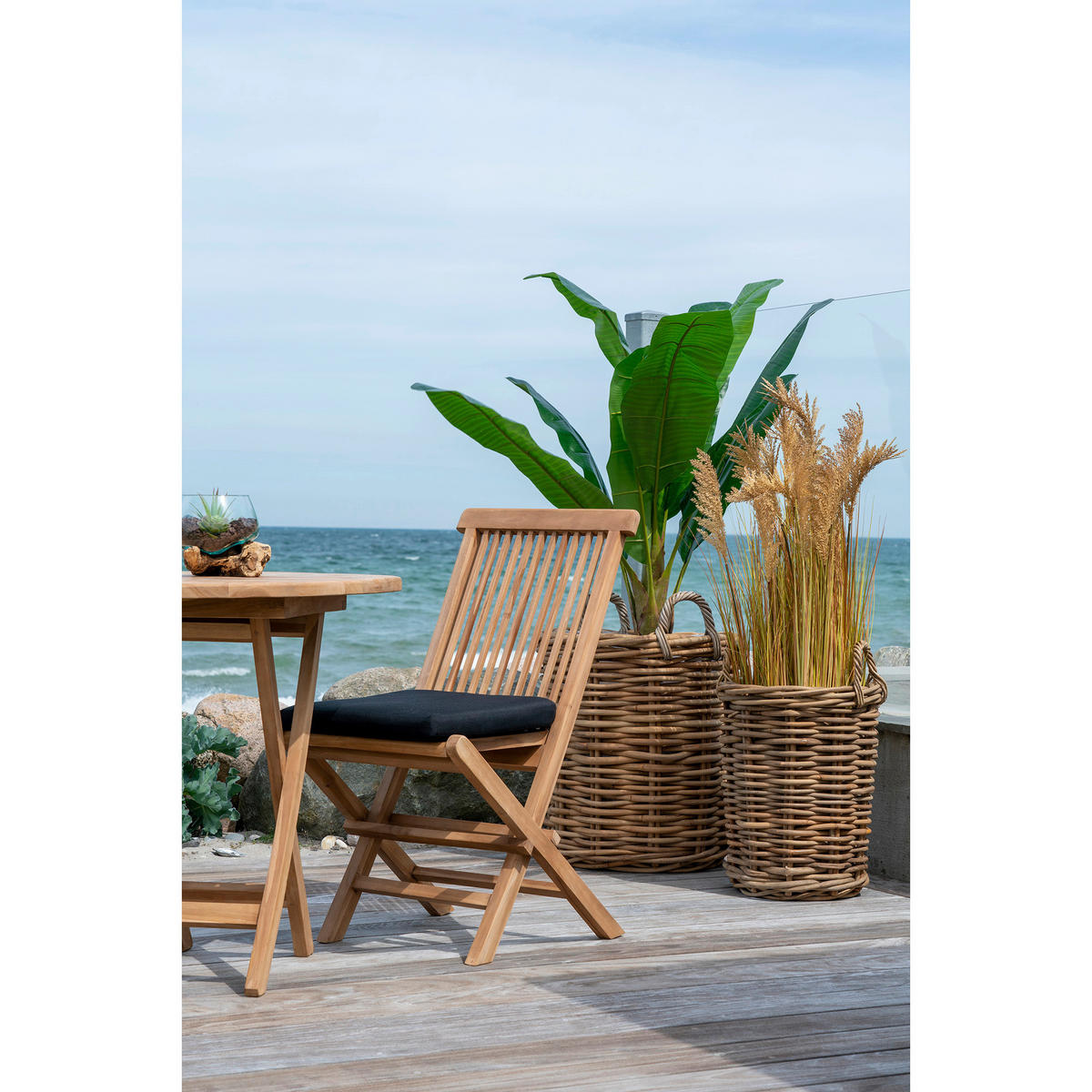 GARTENSTUHL-SET Teakholz Teakfarben  - Teakfarben, MODERN, Holz (46/89/62cm) - Gardenson