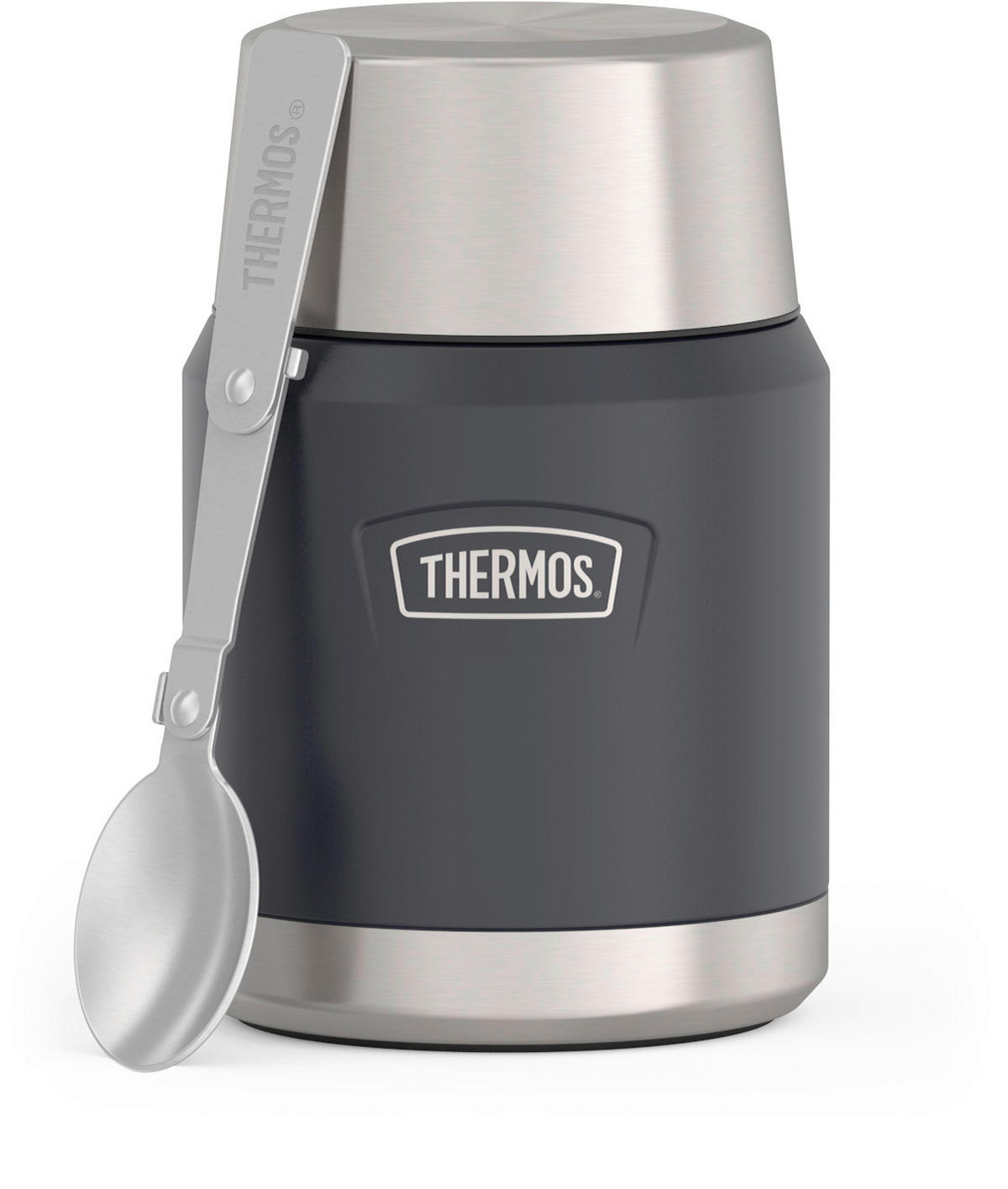 ISOLIERSPEISEGEFÄSS ICON 0,47 L  - Dunkelgrau, Basics, Metall (0,47l) - Thermos