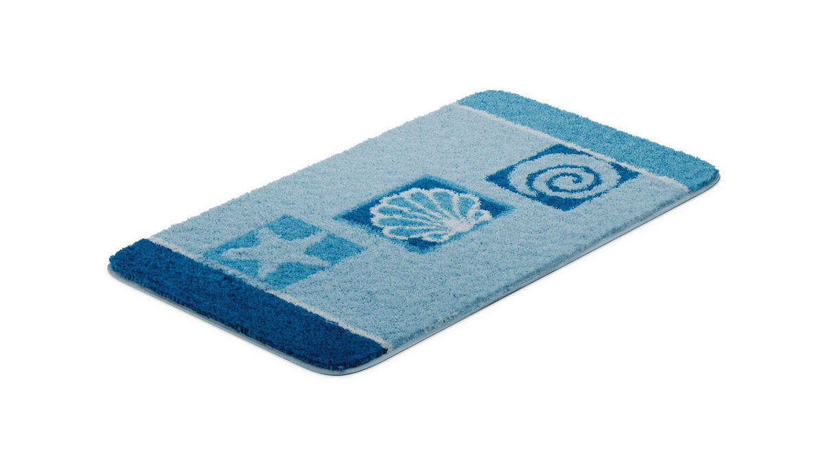 KOUPELNOVÁ PŘEDLOŽKA, 65/115 cm - modrá, Basics, textil/plast (65/115cm) - Grund