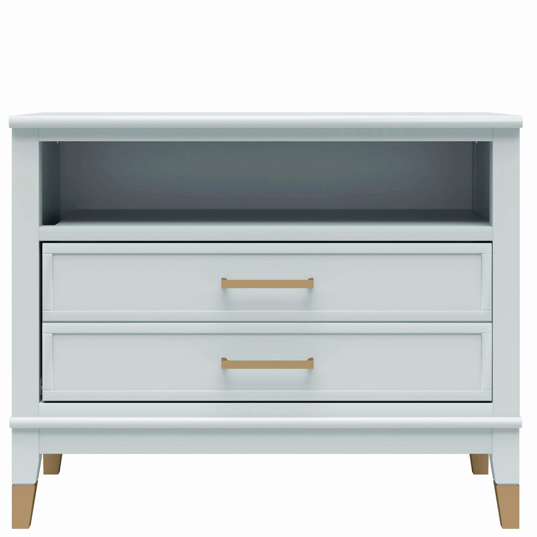 NACHTTISCH 76/61/40 cm  - Messingfarben/Grün, Design, Holzwerkstoff/Metall (76/61/40cm) - MID.YOU