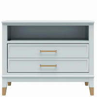 NACHTTISCH 76/61/40 cm  - Messingfarben/Grün, Design, Holzwerkstoff/Metall (76/61/40cm) - MID.YOU