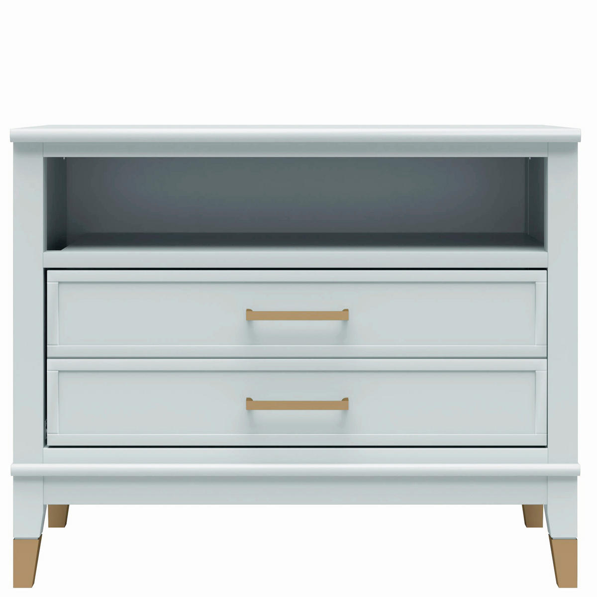 NACHTTISCH 76/61/40 cm  - Messingfarben/Grün, Design, Holzwerkstoff/Metall (76/61/40cm) - MID.YOU