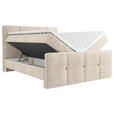 BOXBETT 140/200 cm  in Beige  - Chromfarben/Beige, Design, Holz/Holzwerkstoff (140/200cm) - Esposa