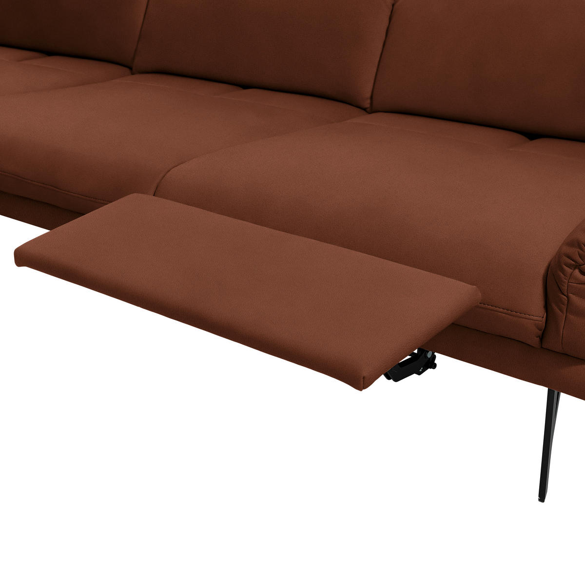 ECKSOFA Posh in Echtleder Hellbraun  173/308 cm  - Hellbraun/Anthrazit, Design, Leder/Metall (173/308cm) - Joop!